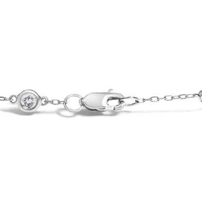 14K White Gold Diamond by the Yard Bracelet