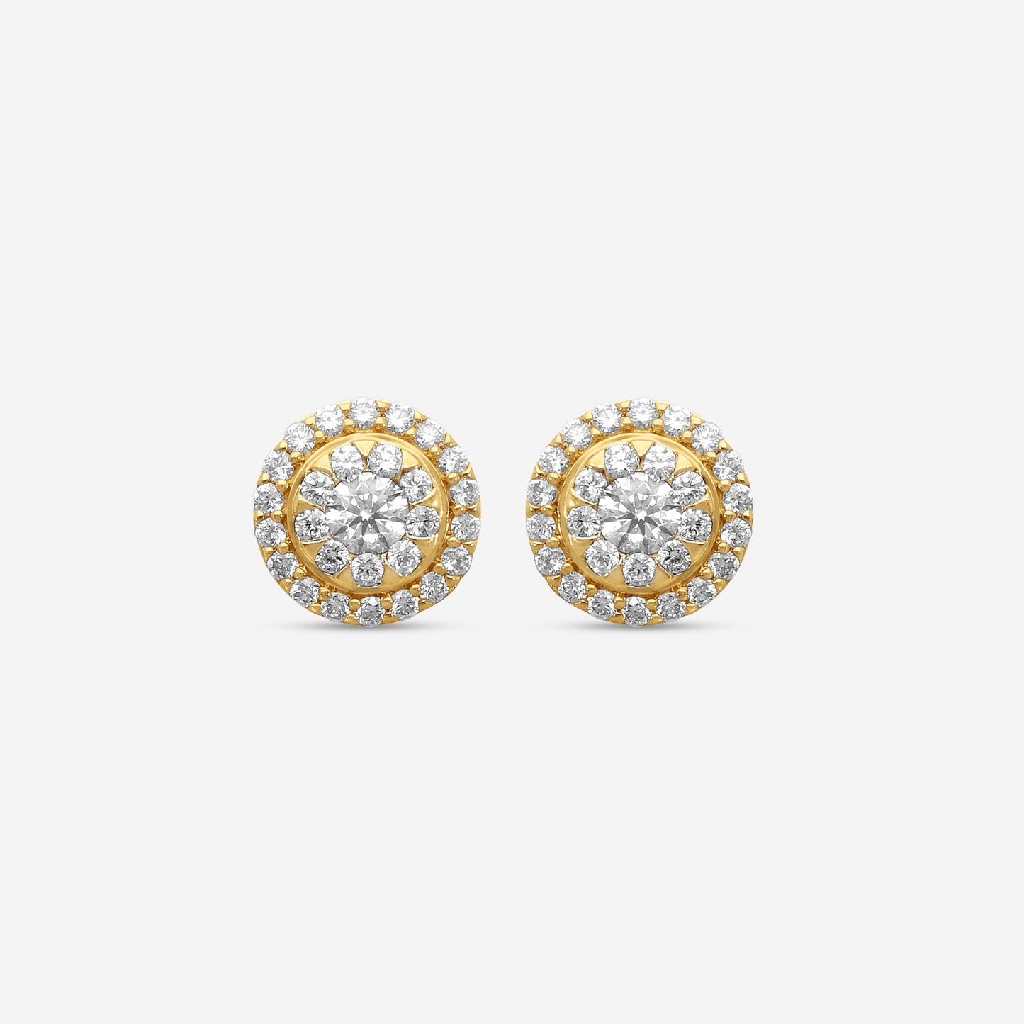 Memoire - Forever Bouquets Diamond Studs 18KY 0.75 ctw apprx -MBQ03E-0075FMY-18KY
