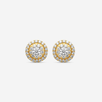 Memoire - Forever Bouquets Diamond Studs 18KY 0.75 ctw apprx -MBQ03E-0075FMY-18KY