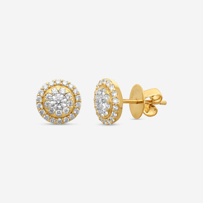 Memoire - Forever Bouquets Diamond Studs 18KY 0.75 ctw apprx -MBQ03E-0075FMY-18KY