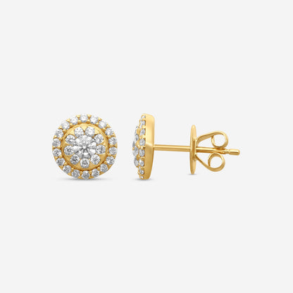 Memoire - Forever Bouquets Diamond Studs 18KY 0.75 ctw apprx -MBQ03E-0075FMY-18KY