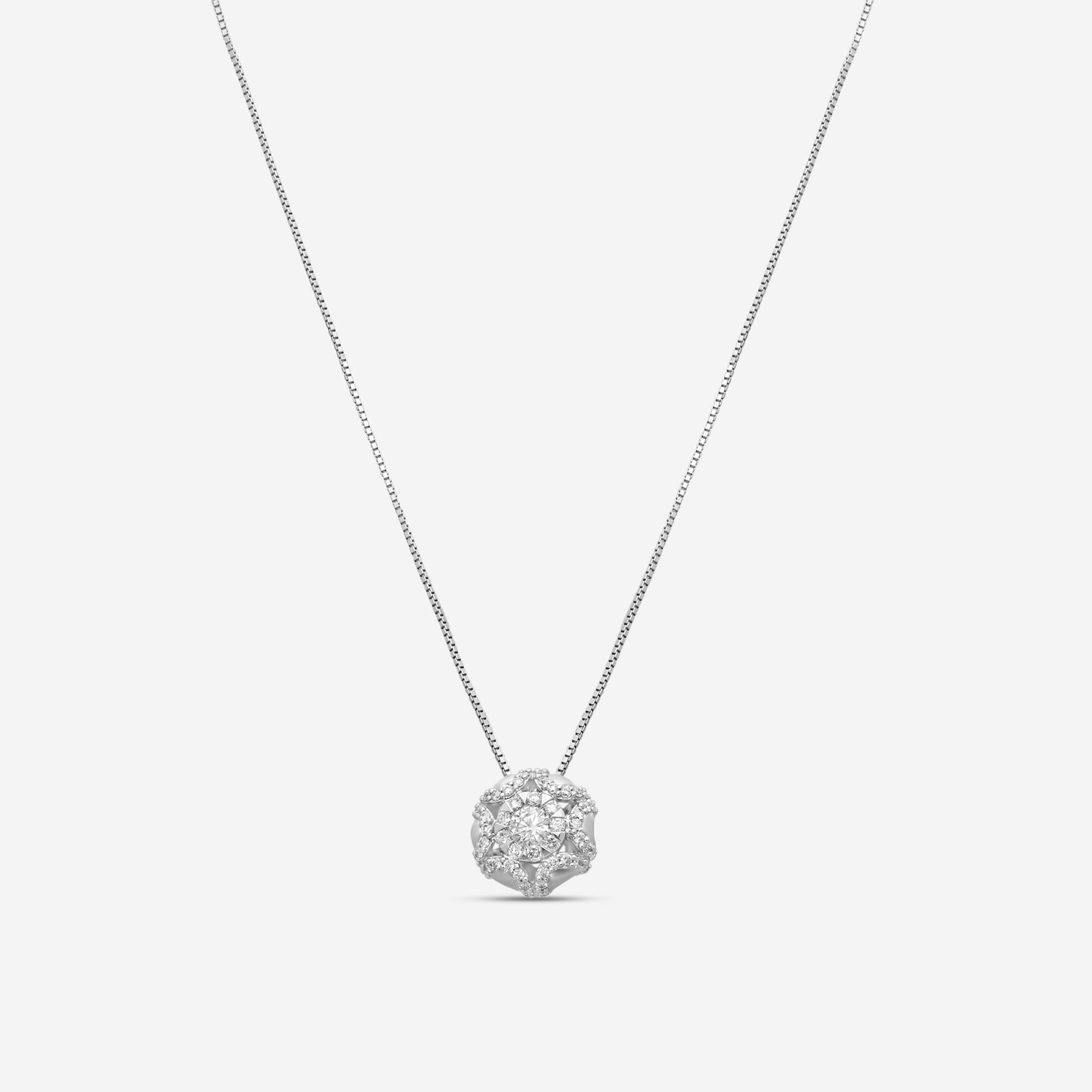 Memoire - Diamond Bouquets Designer Pendants 18KW 0.75ctw approx - MBQ4P-0075TW-18KW