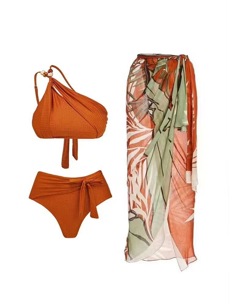 French Tulle Skirt Swimsuit Women Sexy Cutout Women Swimsuit
