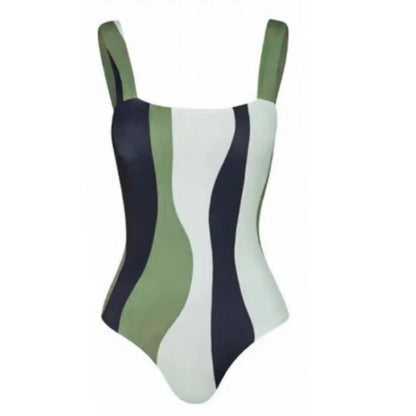 One Piece Bikini Swimsuit Women Conservative Sunscreen Gauze Skirt Seaside Vacation Spring Bathing Suit Suit