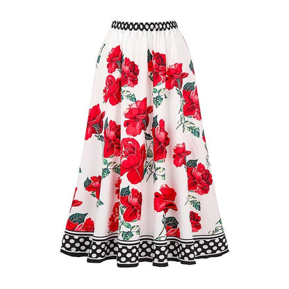 Spring Sexy Swimsuit Women Conservative Warm Printed Swimsuit Wrap Skirt Set