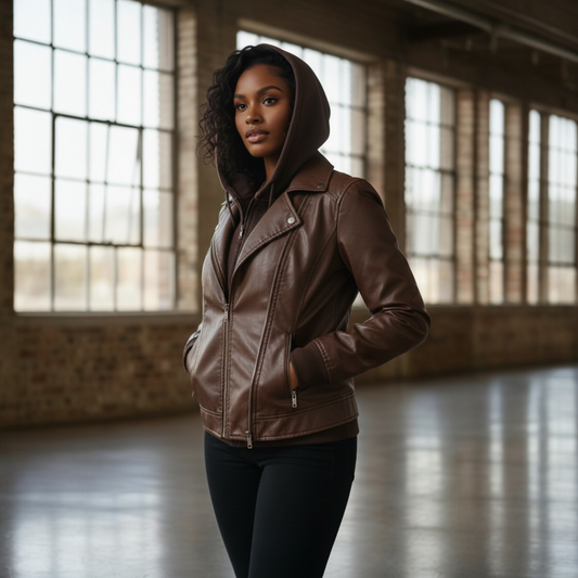 The Vanguard Hooded Leather Jacket