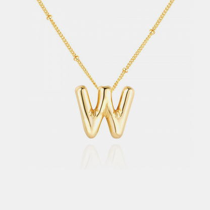 Gold-Plated Bubble Initial Necklace - Undeniably LUXE