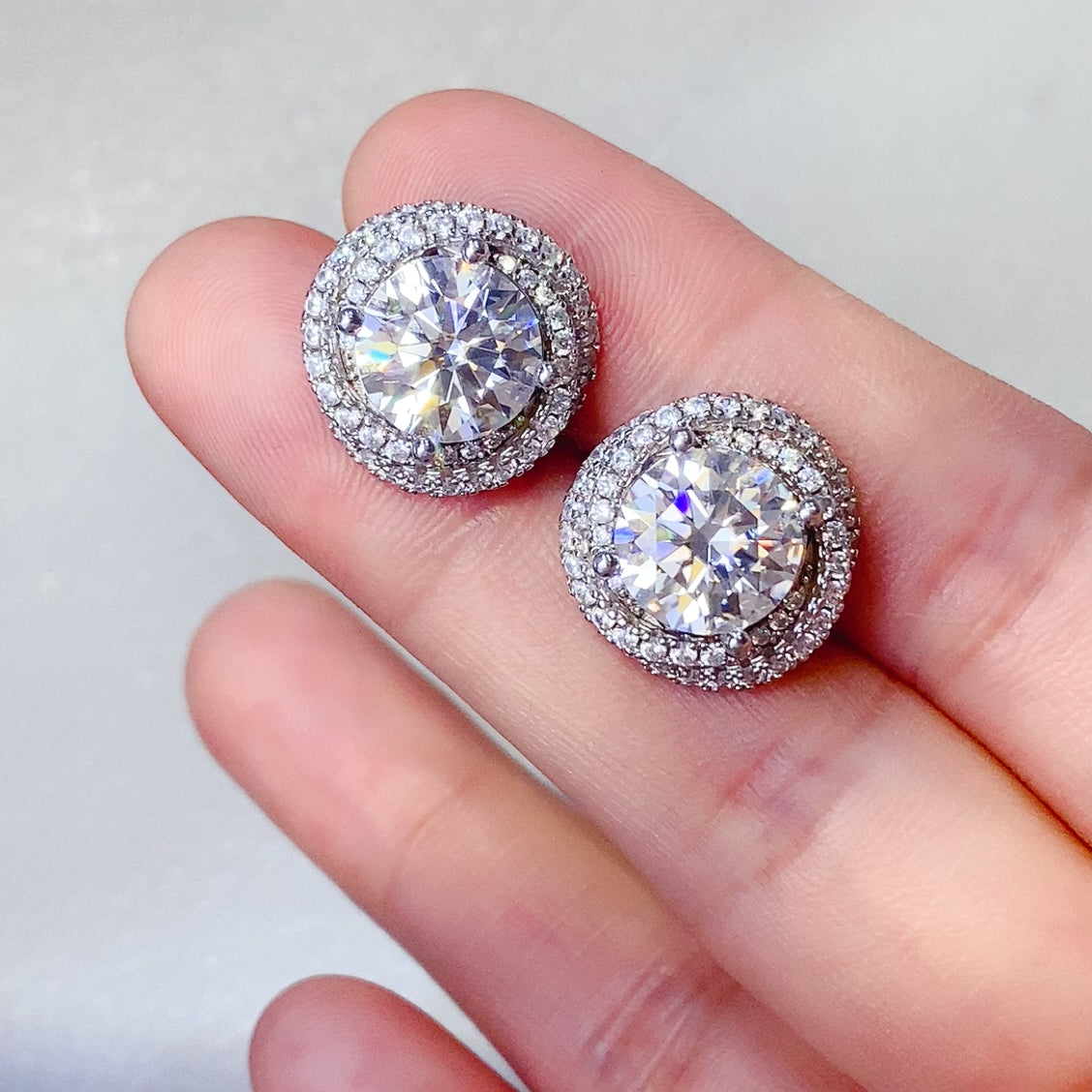 6 Carat Moissanite Earrings - Undeniably LUXE