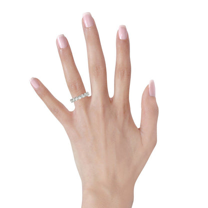 14K White Gold Lab Grown Diamond Eternity Ring (4 cttw FG/VS2)