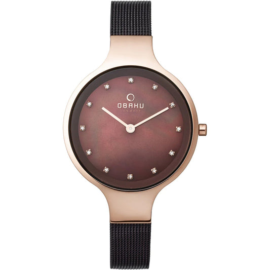 Obaku Classic Brown Dial Stainless Steel Watch
