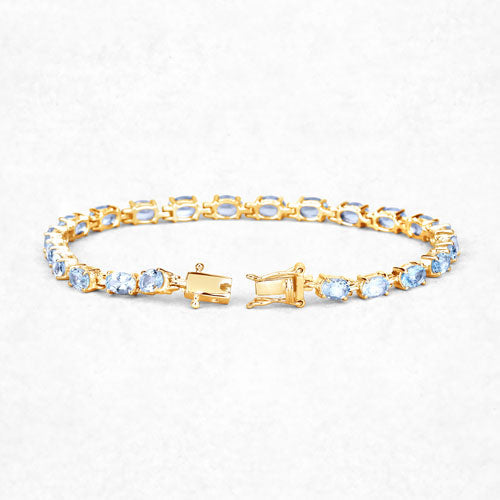 Blue Topaz Sterling Silver Tennis Bracelet