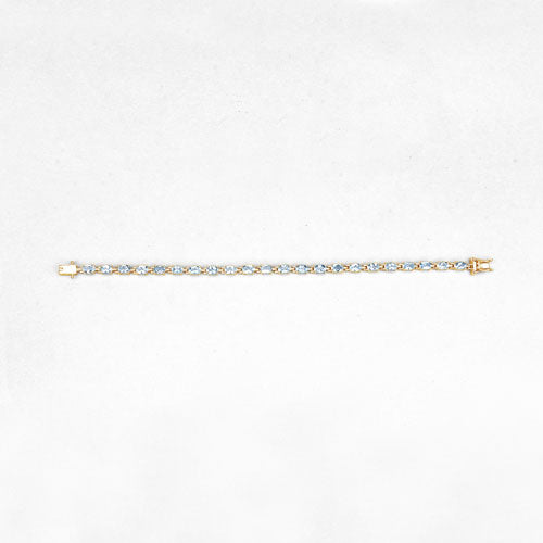 Blue Topaz Sterling Silver Tennis Bracelet