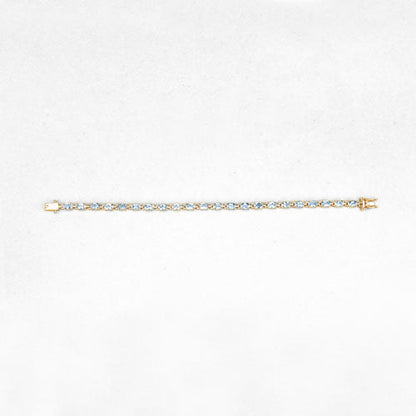Blue Topaz Sterling Silver Tennis Bracelet