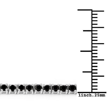 Sterling Silver Black Diamond Tennis Bracelet