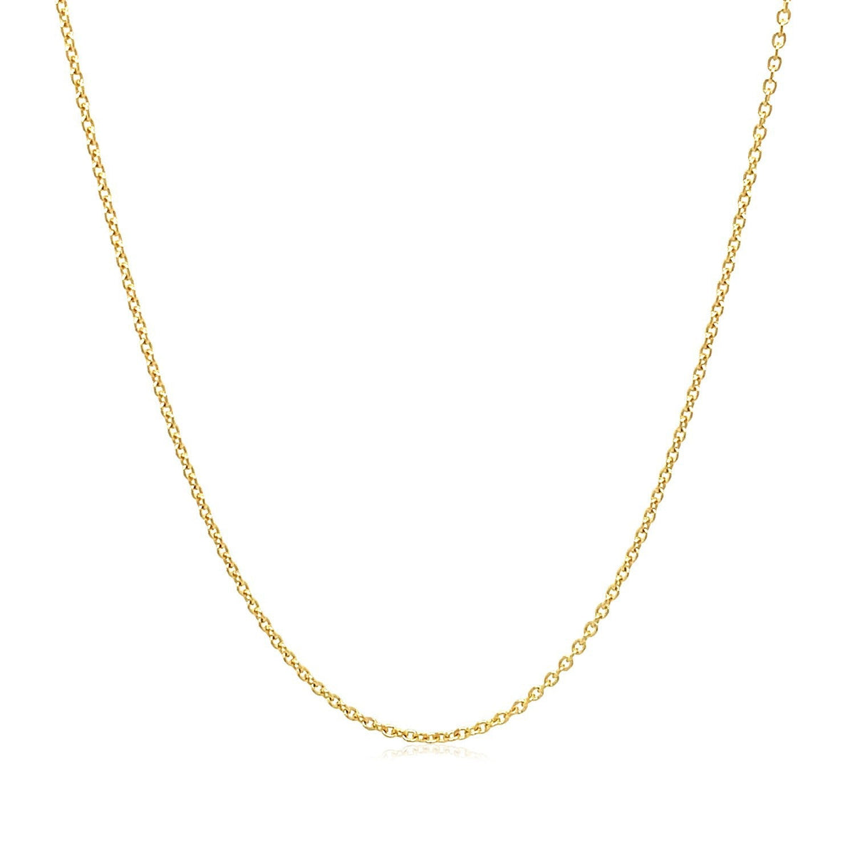 14K Yellow Gold Round Cable Link Chain