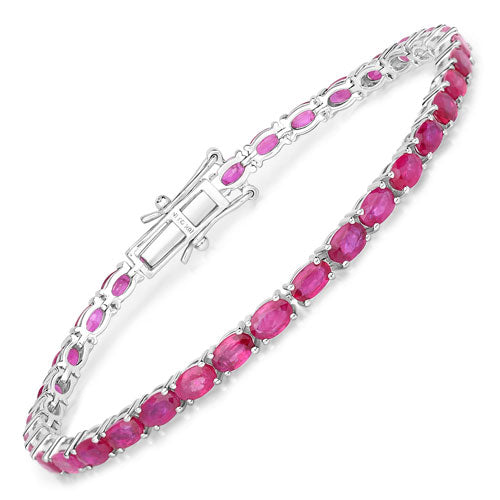 White Gold Ruby Tennis Bracelet