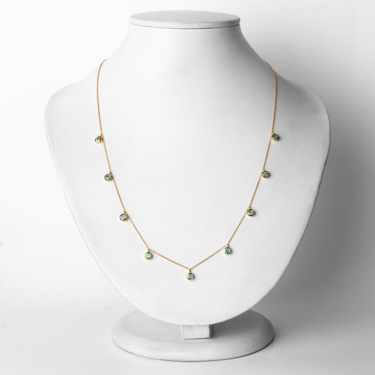 UndeniablyLuxe Fine Jewelry Zambian Emerald Cable Chain Necklace