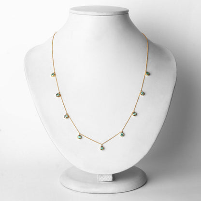 UndeniablyLuxe Fine Jewelry Zambian Emerald Cable Chain Necklace