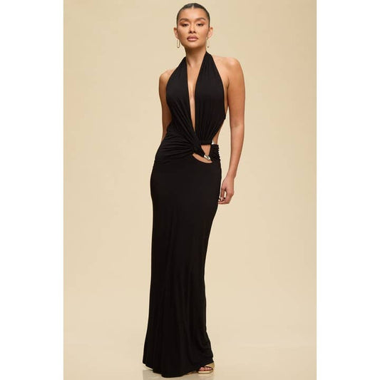Siren Halter Neck Maxi Dress