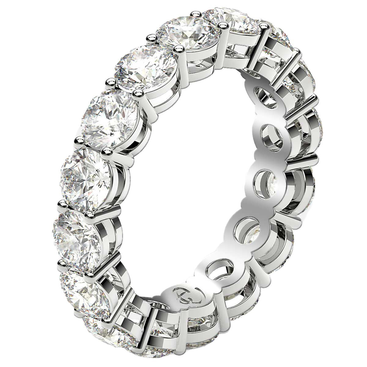 14K White Gold Lab Grown Diamond Eternity Ring (4 cttw FG/VS2)