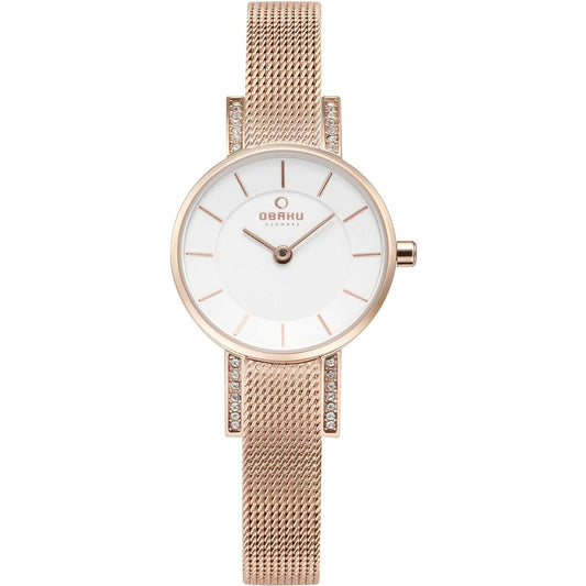 Obaku Lykke Rose Gold Stainless Steel Watch