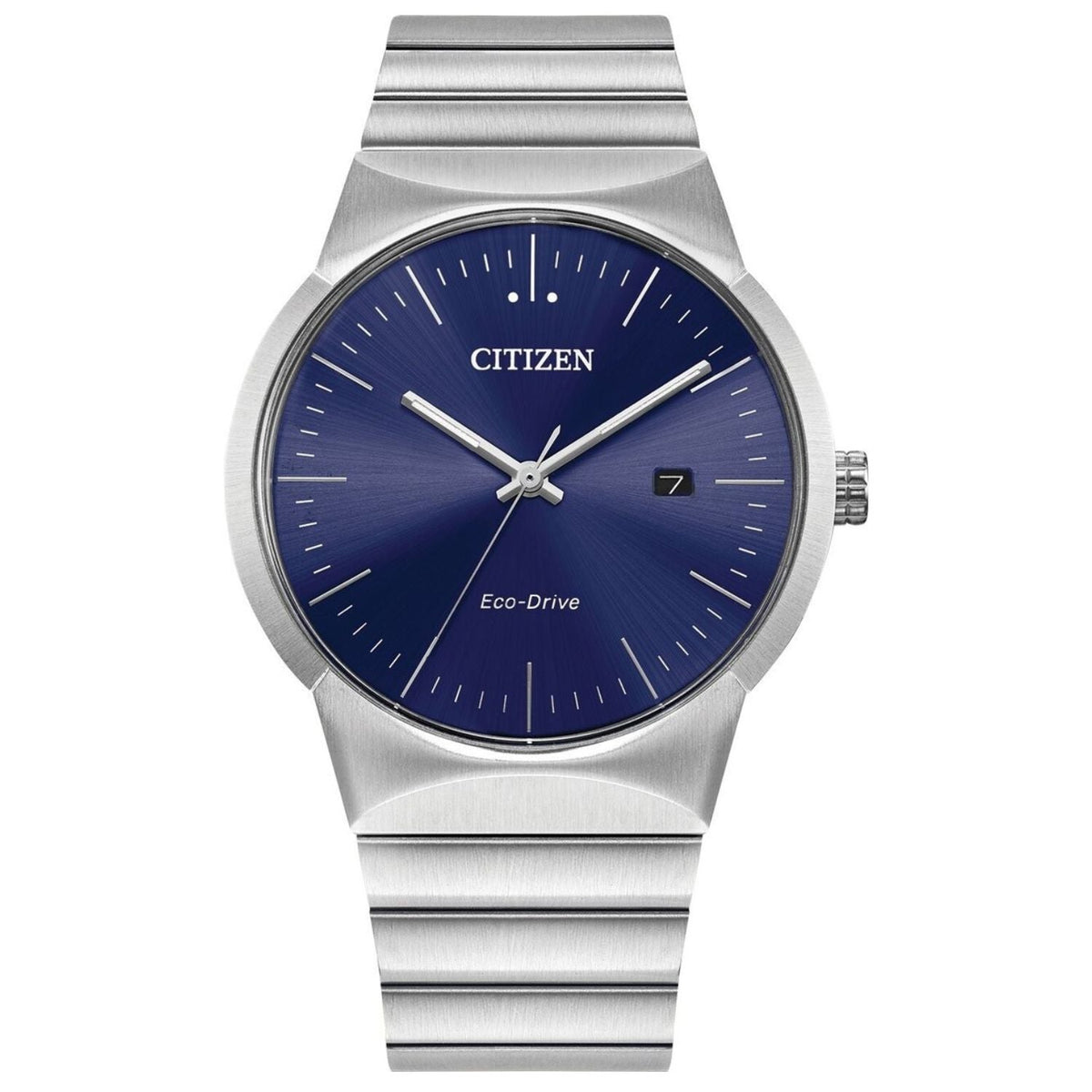 Stainless Steel Blue Dial Quartz Watch