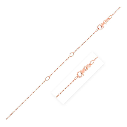 14K Rose Gold Cable Chain Necklace