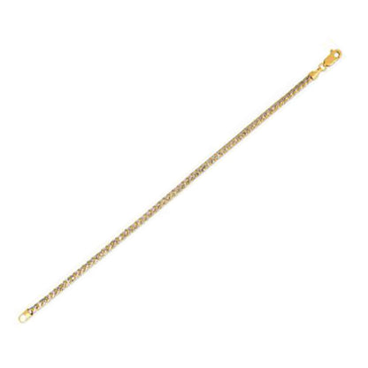 14K Yellow Gold Round Pave Franco Chain