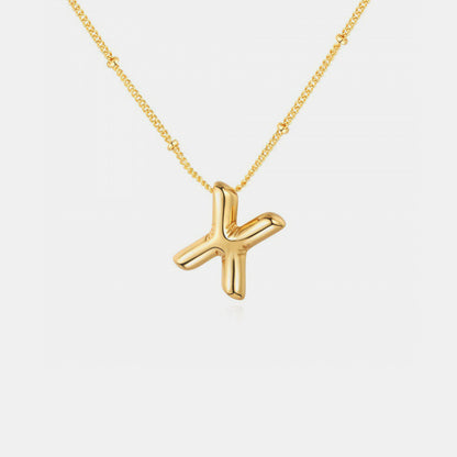 Gold-Plated Bubble Initial Necklace - Undeniably LUXE