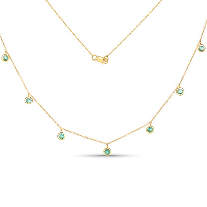 UndeniablyLuxe Fine Jewelry Zambian Emerald Cable Chain Necklace
