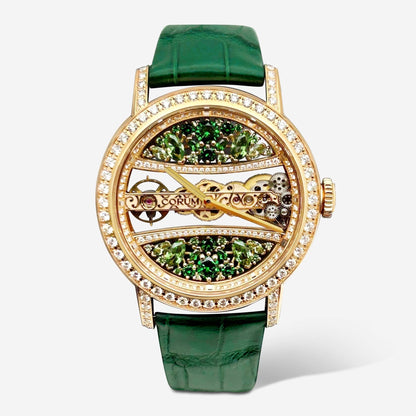 Corum Golden Bridge Round 39 18K Rose Gold Diamond Watch