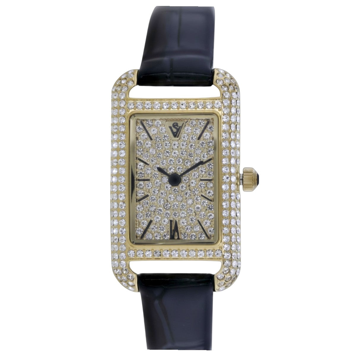 Christian Van Sant Opaline Black Leather Watch