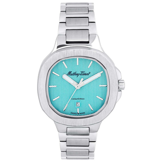 Stainless Steel Blue Dial Bracelet Watch