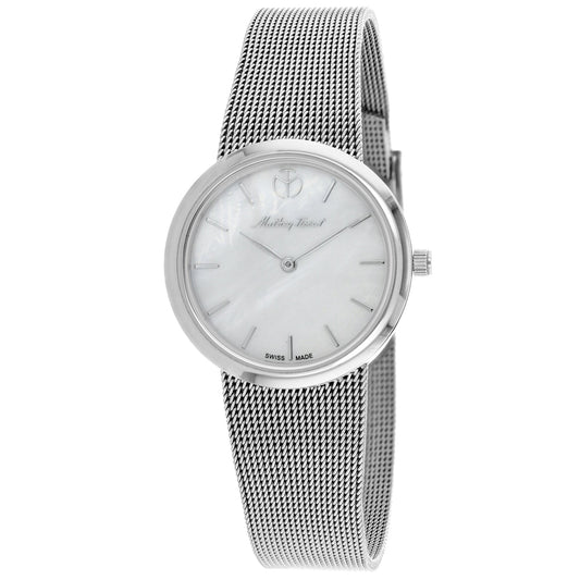 Stainless Steel Mother of Pearl Round Watch