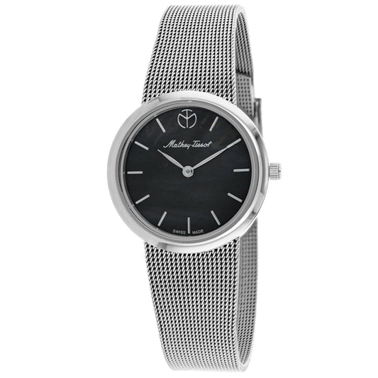 Stainless Steel Black Dial Watch