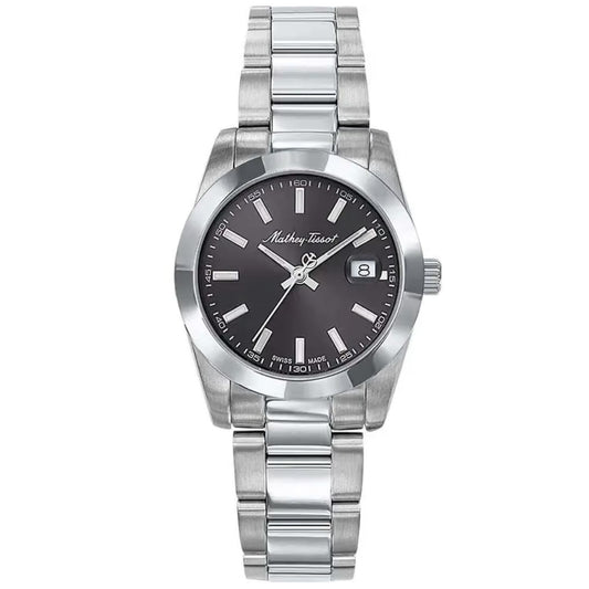 Stainless Steel Black Dial Watch