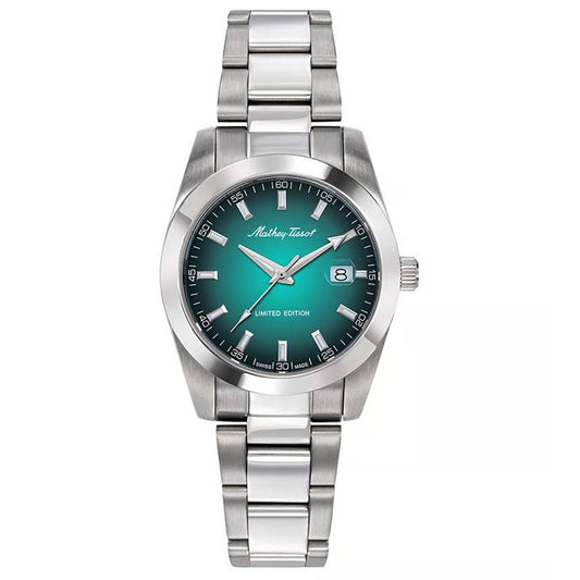 Stainless Steel Green Dial Watch
