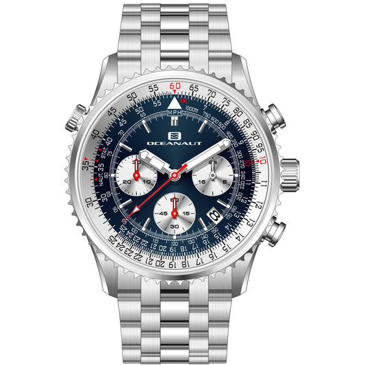 Oceanaut Flight Blue Dial Stainless Steel Watch