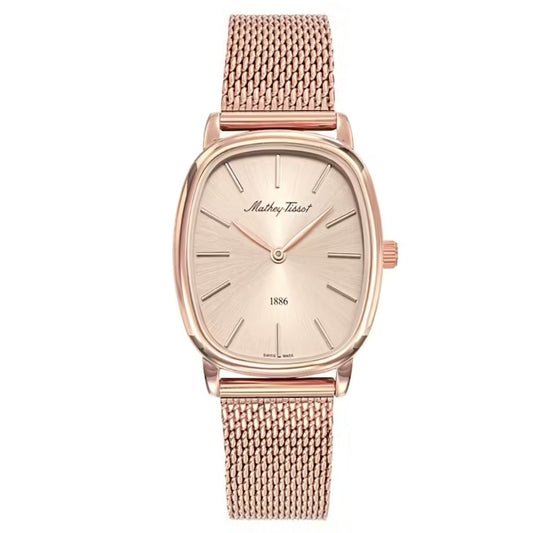 Rose Gold-Tone Stainless Steel Pink Dial Watch
