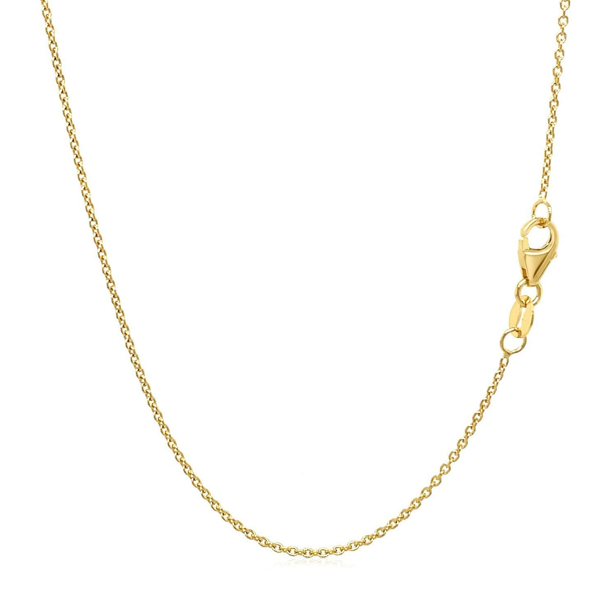 14K Yellow Gold Round Cable Link Chain