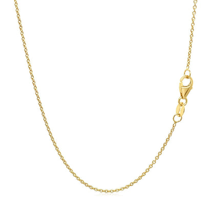 14K Yellow Gold Round Cable Link Chain