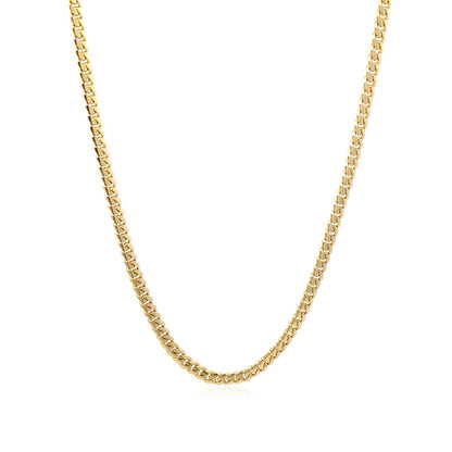 10K Yellow Gold Solid Miami Cuban Chain
