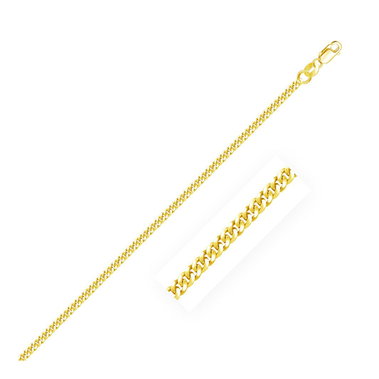 18K Yellow Gold Gourmette Chain Necklace