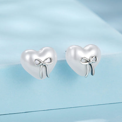 Sterling Silver Shell Pearl Drop Earrings