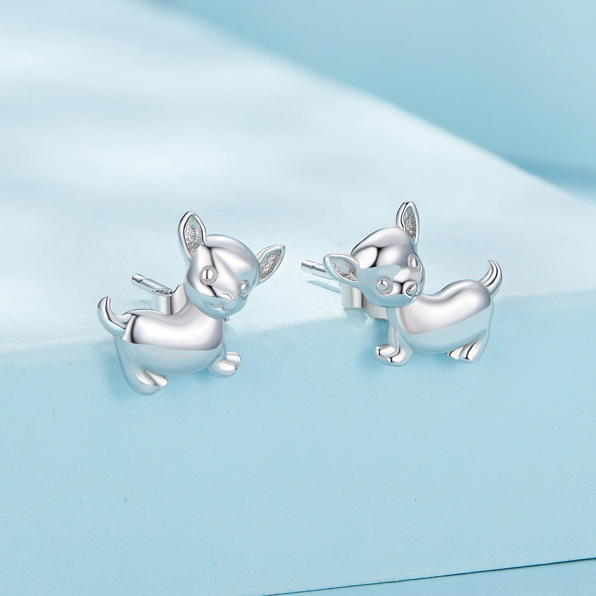 Sterling Silver Platinum Plated Earrings