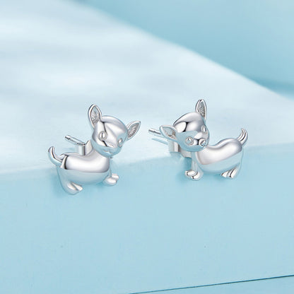 Sterling Silver Platinum Plated Earrings