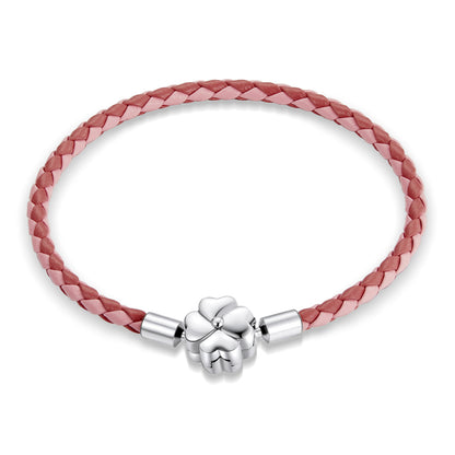 Sterling Silver Oxidized Leather Bracelet