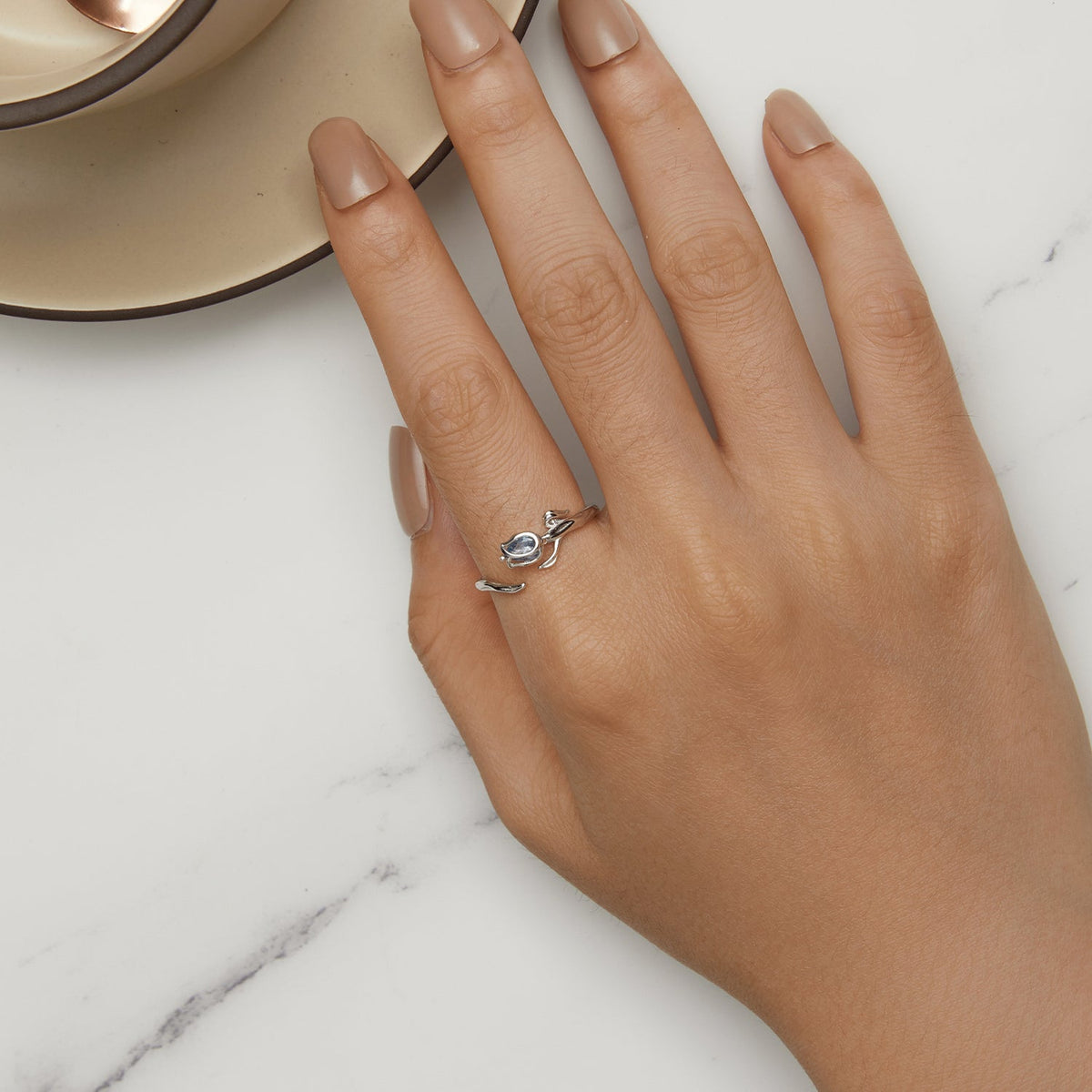Sterling Silver Synthetic Spinel Ring