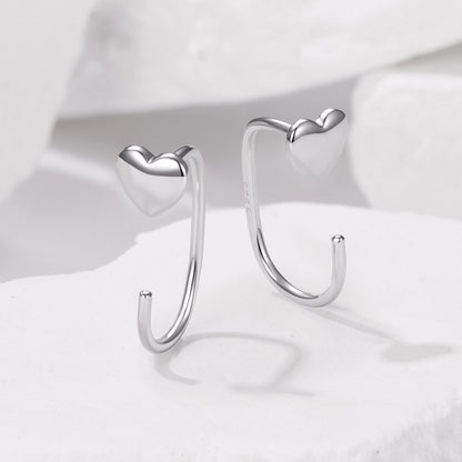 White Gold Plated Sterling Silver Brass Earrings