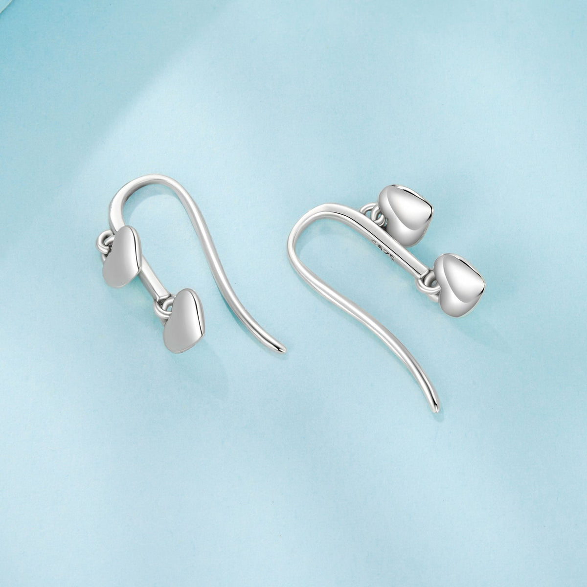 Sterling Silver Oxidized Drop Earrings